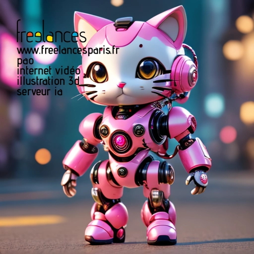 Pao mise en page internet vidéo illustration 3d serveur IA générative AI freelance paris studio de création magazines QTYFOJB0